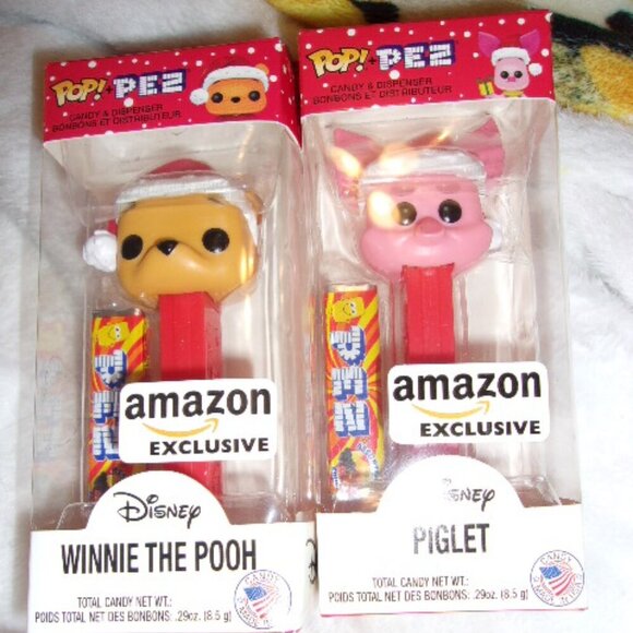 Bundle of 2 Disney Funk Pop Pooh and Piglet PEZ dispenser Amazon Exclusive - Picture 2 of 4